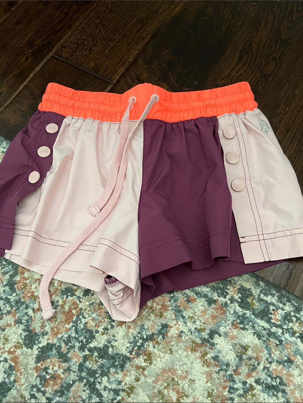 Free people Colorblock Pink & Purple Athletic Shorts